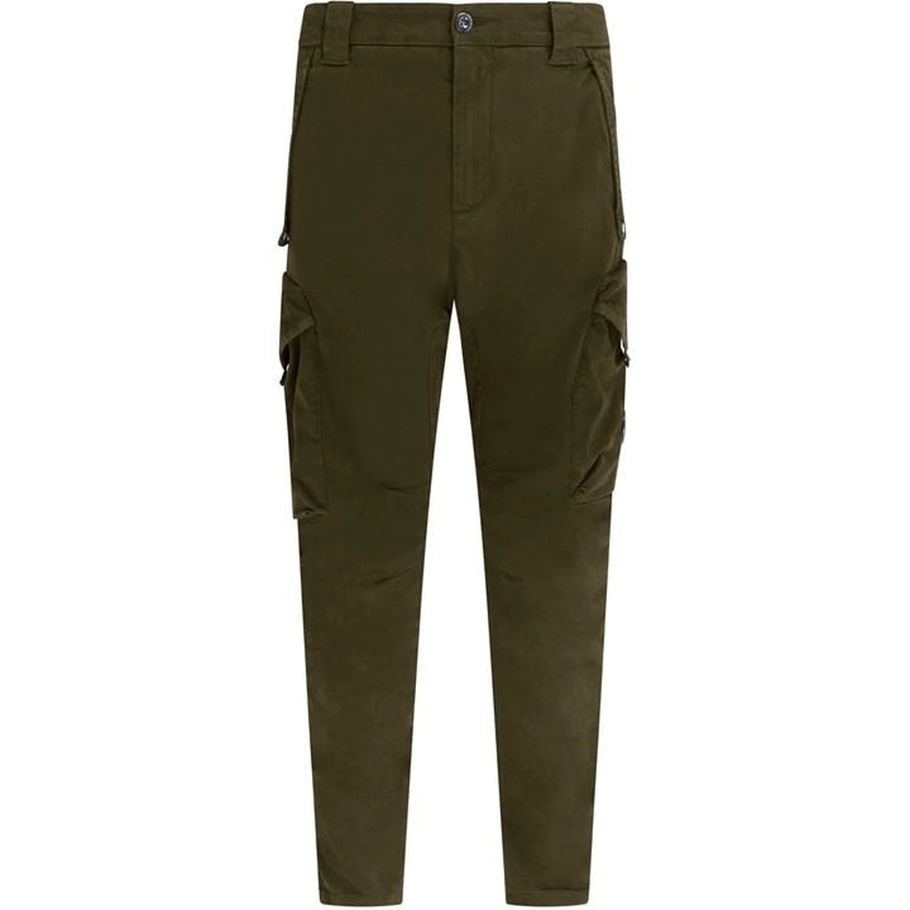 CP Company Men's Sateen Cargo Trousers - Green